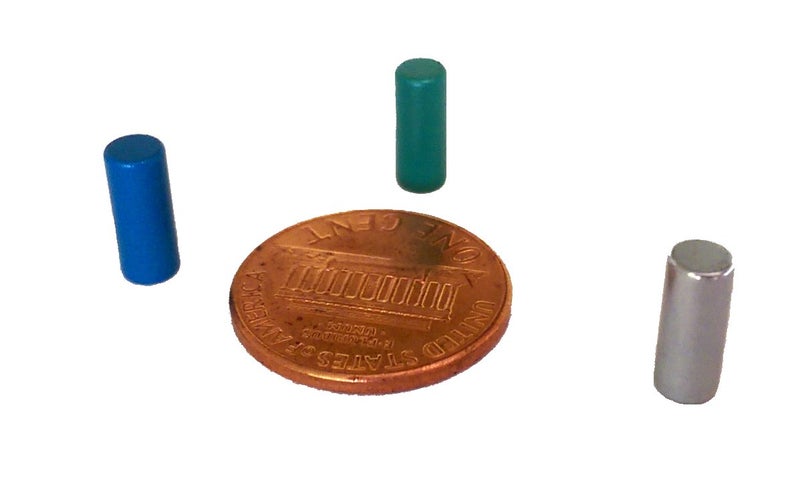 MapMagnets Assorted Cylinder Push-Pin Magnets,Colorful,Whiteboard,Office & Home,Map Pins,Assorted Colors of Blue,Green & Silver,Magnetic,Kids, School,Classroom,Tiny,Fridge,Board & Markers - MapMagnets - Image 2